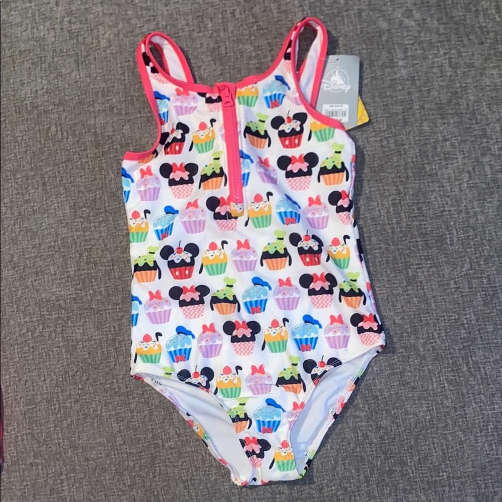 Disney Mickey Mouse Cupcake Swimsuit and Pink Shorts - Picture 2 of 9